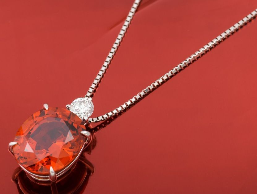 Pt900/850 ガーネット・ダイヤモンド ネックレス 品番g24-114 - メルカリ