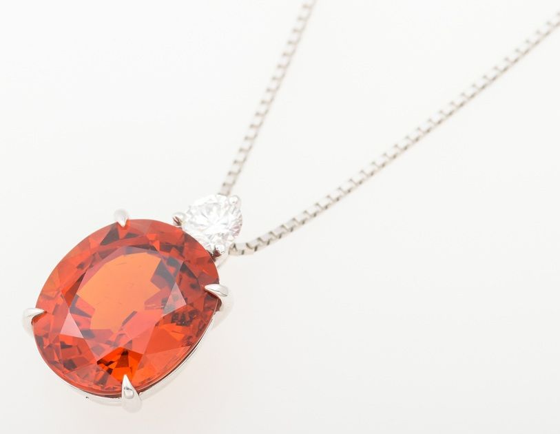 Pt900/850 ガーネット・ダイヤモンド ネックレス 品番g24-114 - メルカリ