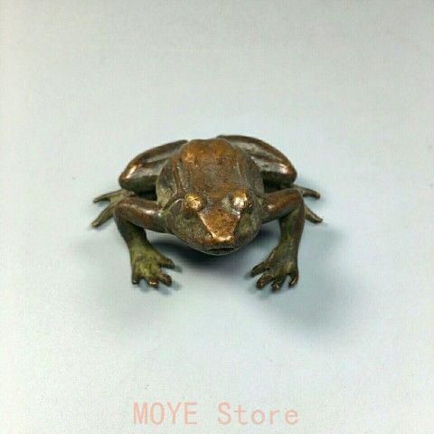 銅細工カエルの置物 茶寵 美術品 工芸品 置物 - メルカリ