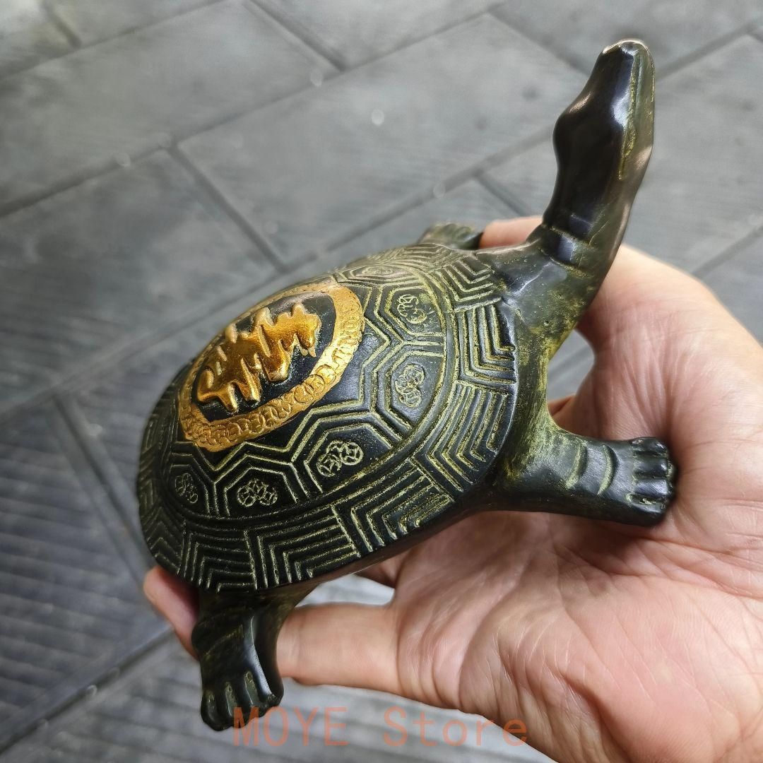 銅製 千年亀 百寿亀 長寿亀 茶台 机 事務室 装飾品 工芸品 置物 - メルカリ