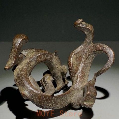 銅 細工 盤竜筆架 竜筆棚 文房四宝 書道具 文房具 工芸品 美術品 置物