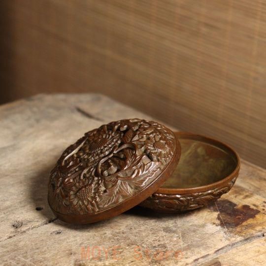 銅細工 透かし彫りの香炉 香道具 装飾品 工芸品 美術品 置物 - メルカリ