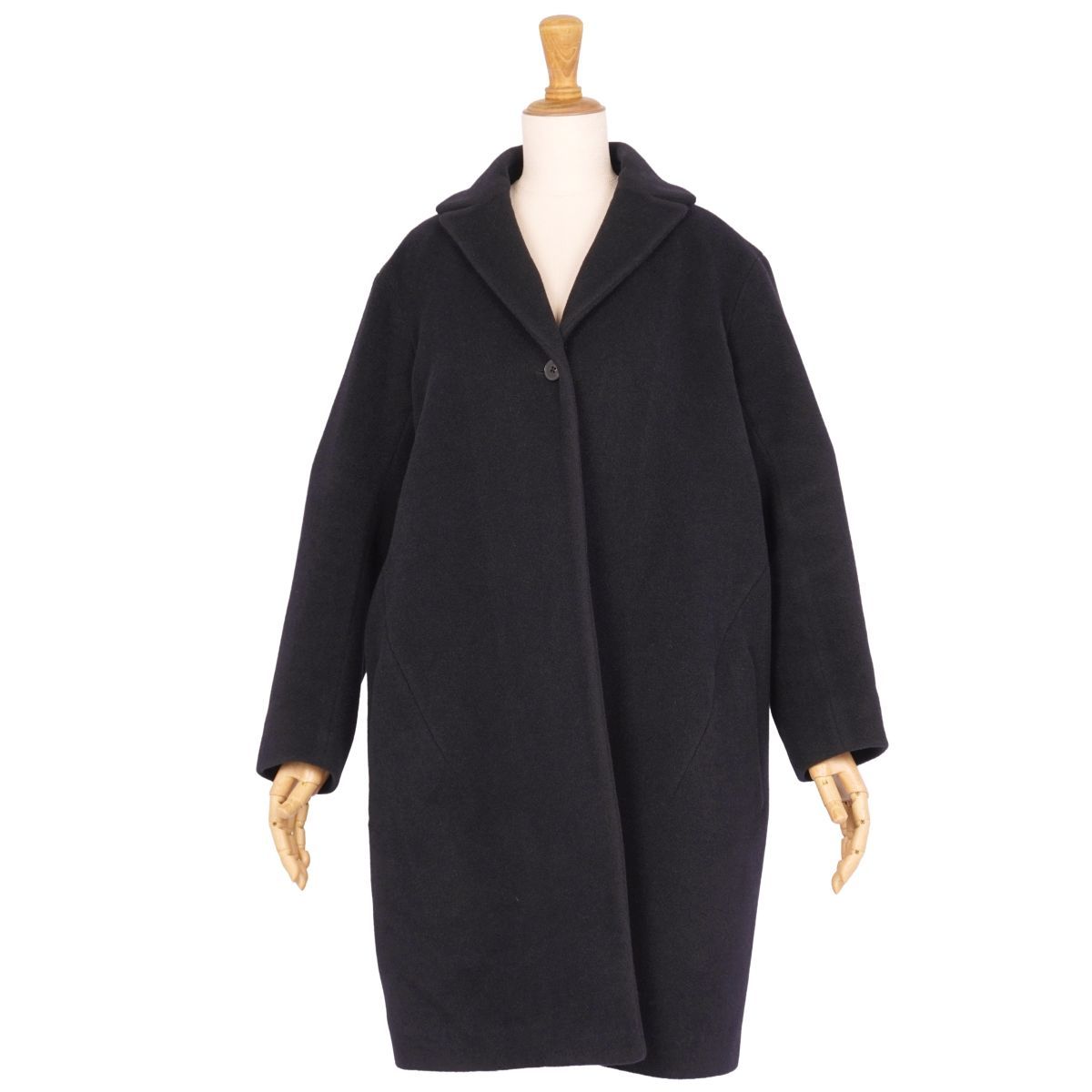 美品 ジルサンダー JIL SANDER コート ウール キャメル アンゴラ ア