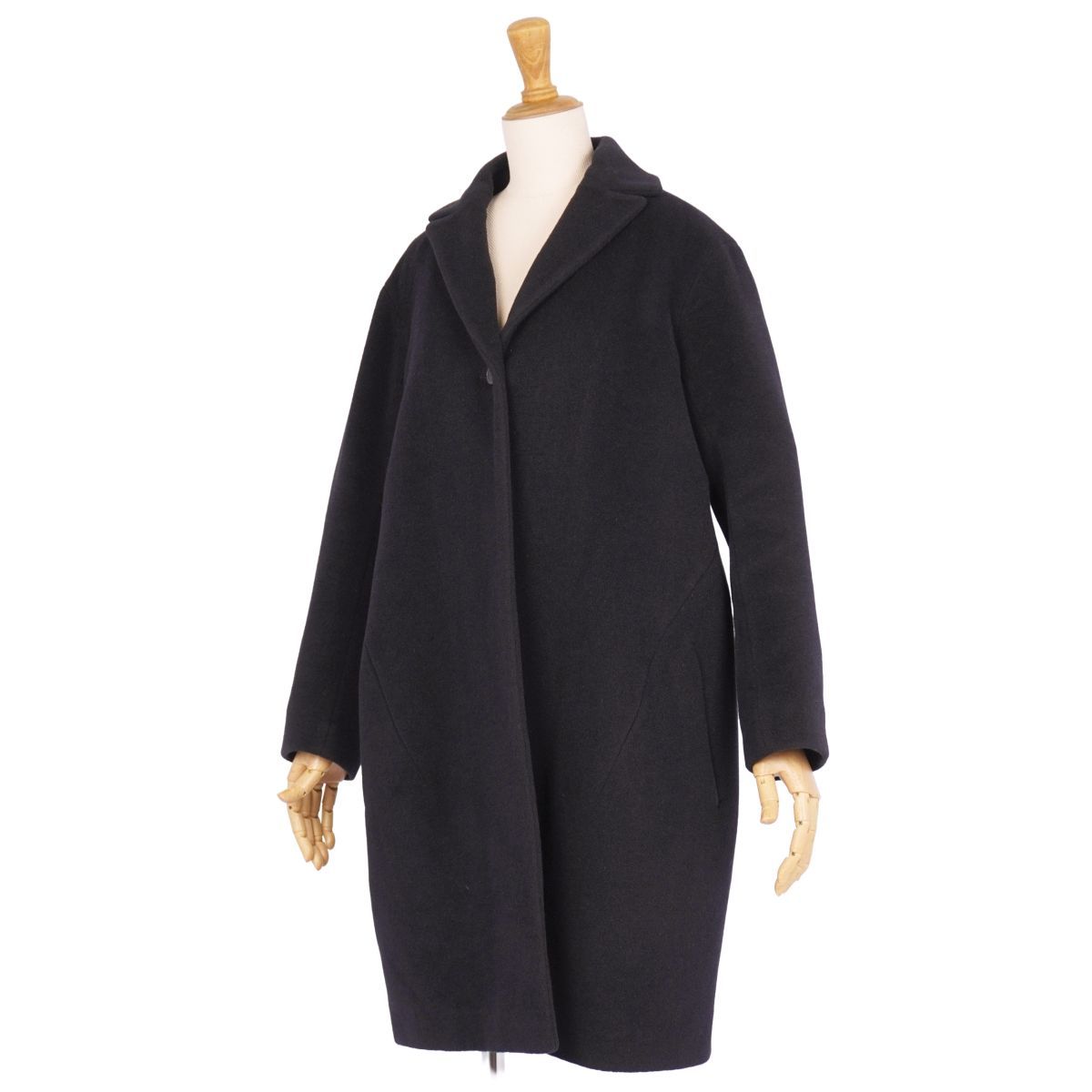 美品 ジルサンダー JIL SANDER コート ウール キャメル アンゴラ ア