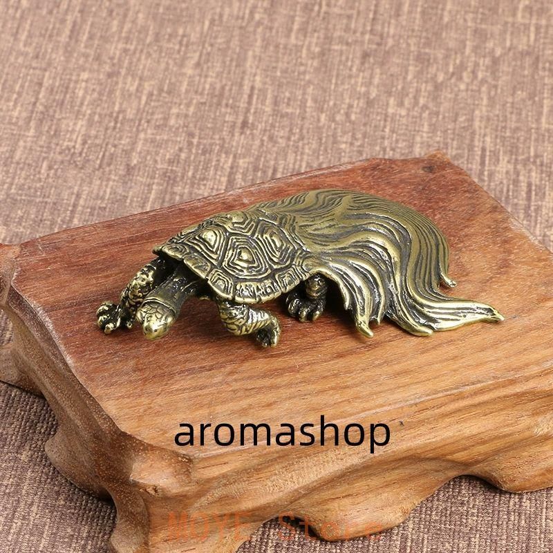 銅 細工 茶道具 香道具 蓋置 置物 長寿亀 文鎮 銅製 工芸品 置物