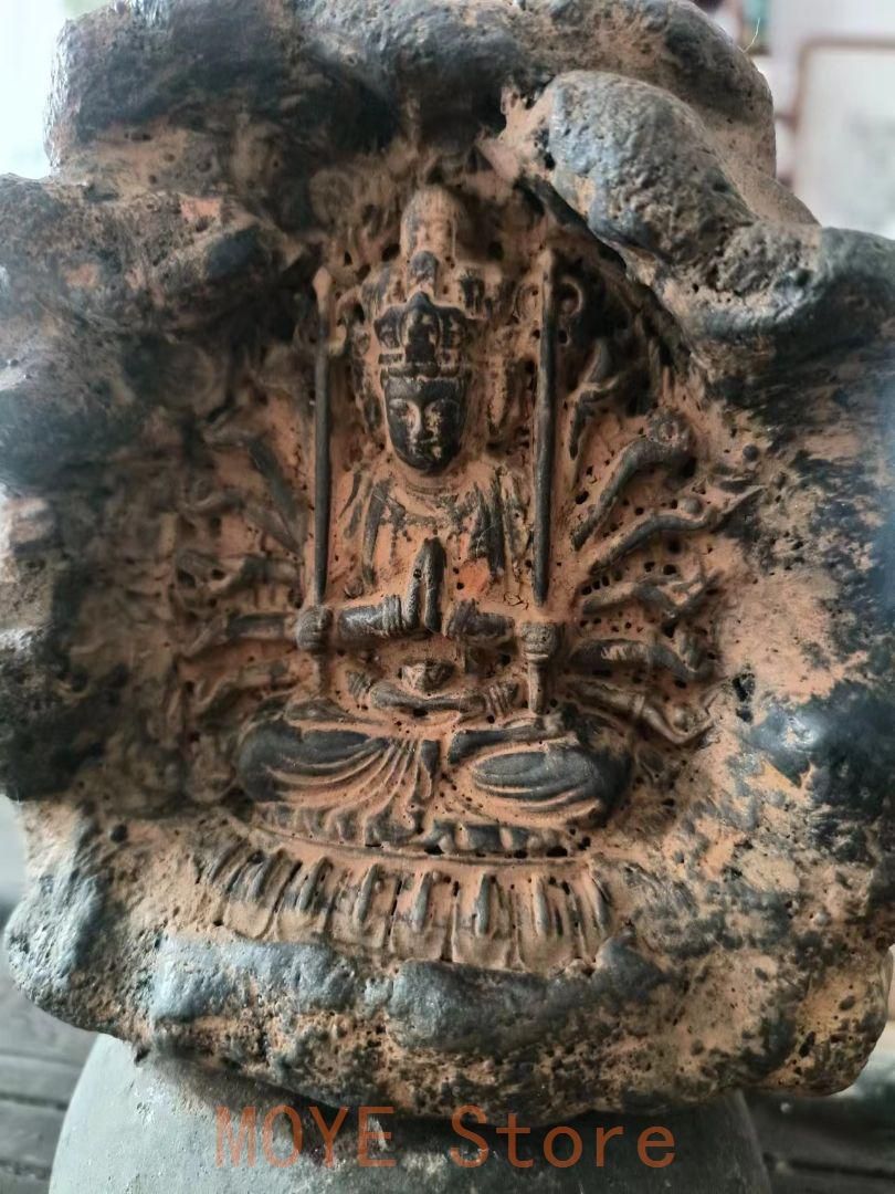 石像 千手観音仏像 茶室 博古架 ショップ 禅意 置物 装飾品 工芸品