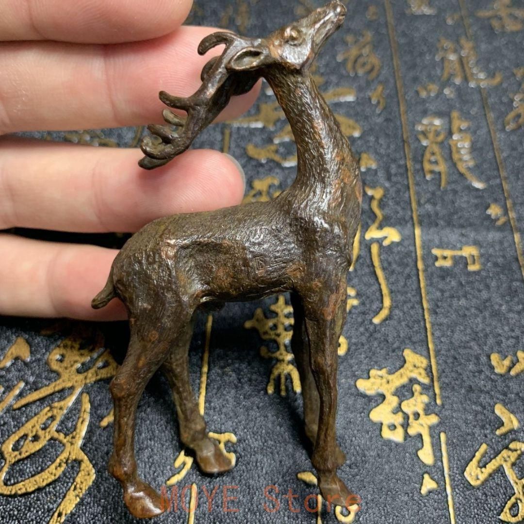 銅細工 鹿 茶道具 茶寵 香道具 装飾品 工芸品 美術品 置物 - メルカリ
