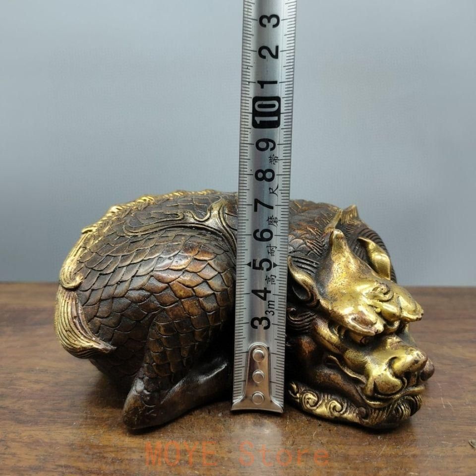 銅器 ヘチ 麒麟 文鎮 文房具 書房 酒簞笥 装飾品 工芸品 置物 銅器 ヘチ 麒麟 文鎮 文房具 書房 酒?笥 装飾品 工芸品 置物 - メルカリ