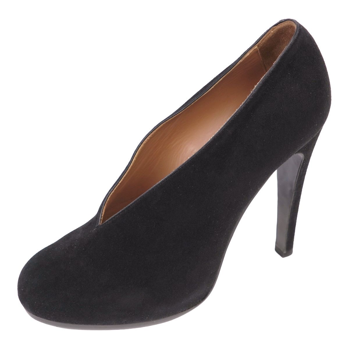 美品 エルメス HERMES パンプス スウェードレザー ヒール シューズ 靴