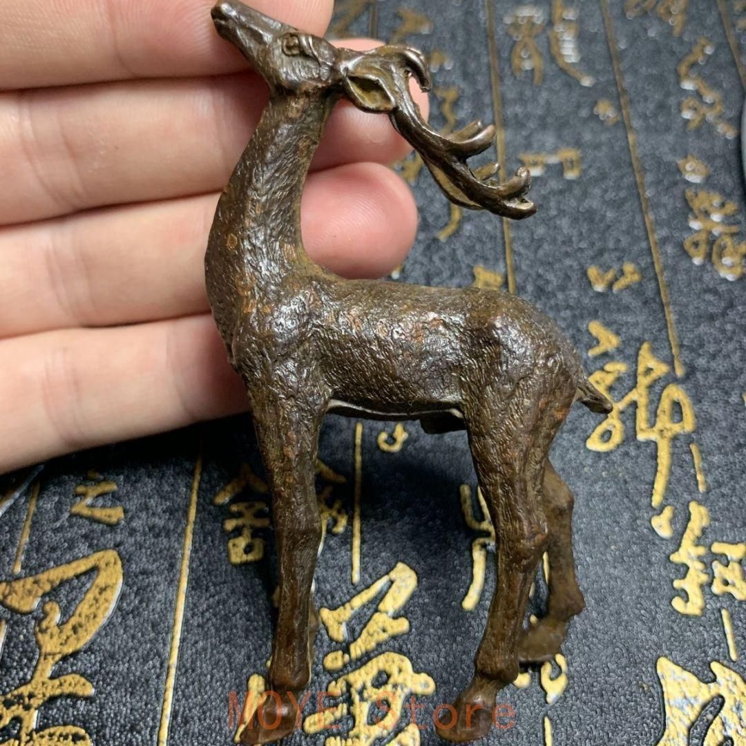 銅細工 鹿 茶道具 茶寵 香道具 装飾品 工芸品 美術品 置物 - メルカリ