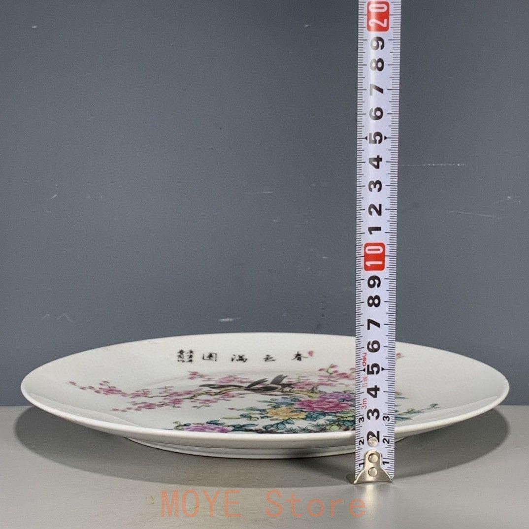 清乾隆粉彩春色満園図紋賞盤 景徳鎮 陶磁器 装飾品 現代工芸品 美術品