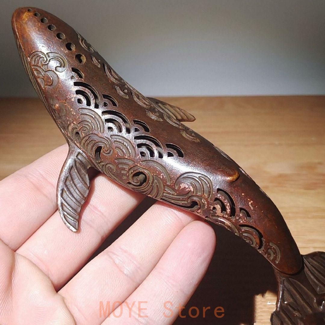 銅細工 くじら香炉 香道具 装飾品 工芸品 美術品 置物 - メルカリ