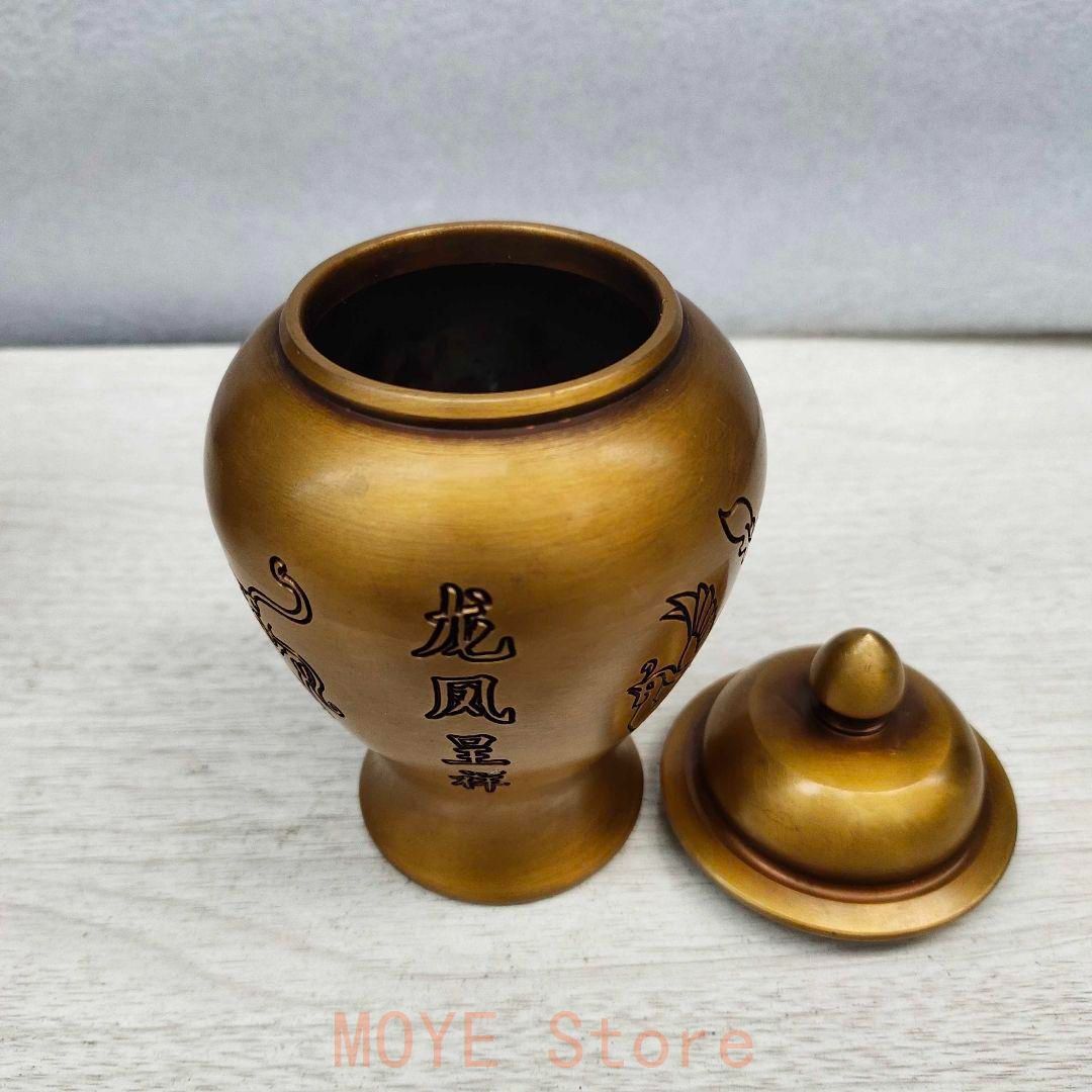 銅細工 将軍壺 龍鳳茶壺 茶道具 香道具 装飾品 工芸品 美術品 置物