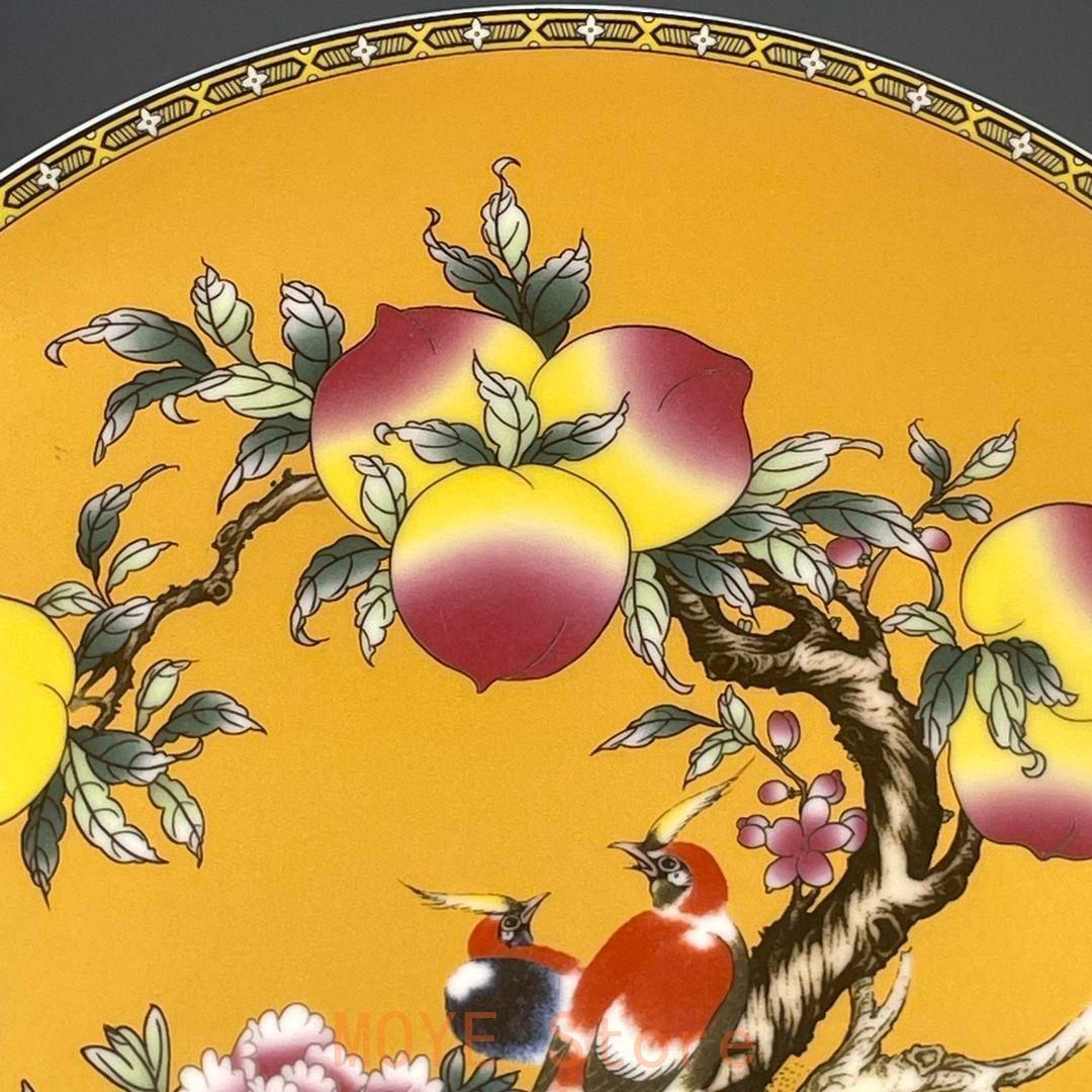 彩富貴長寿蒔絵賞盤 景徳鎮 陶磁器 装飾品 現代工芸品 美術品 置物