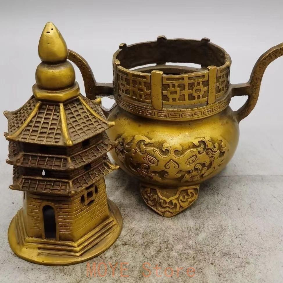 錬丹炉天壇檀薫炉 銅製 香道具 装飾品 工芸品 美術品 置物 - メルカリ