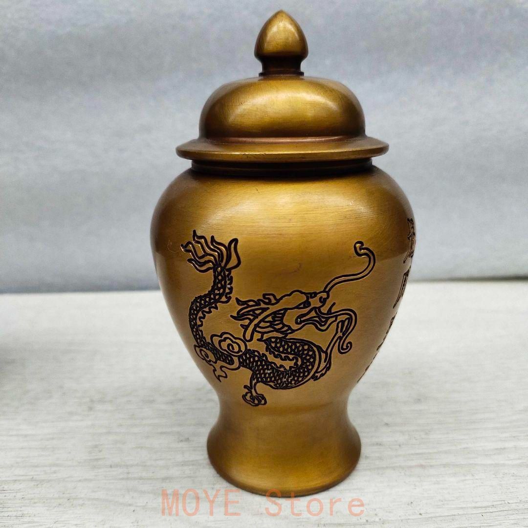 銅細工 将軍壺 龍鳳茶壺 茶道具 香道具 装飾品 工芸品 美術品 置物