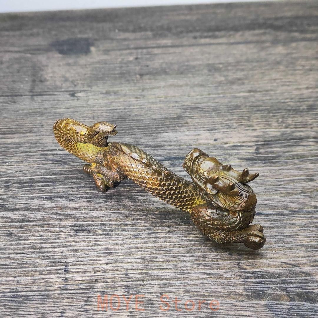 銅 細工 神獣竜魚 筆架 茶寵 文房具 書道具 装飾品 工芸品 置物 - メルカリ