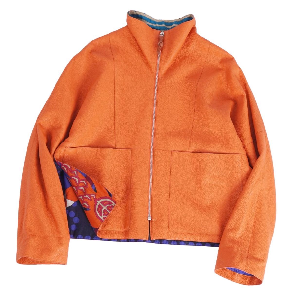 極美品 エルメス HERMES ジャケット 2023 レザージャケット ディアス