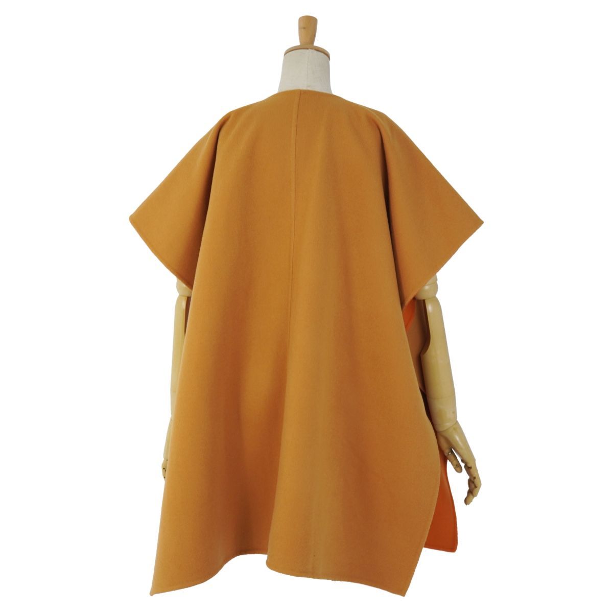 未使用 エルメス HERMES 2023 コート ポンチョ ケープ リバーシブル