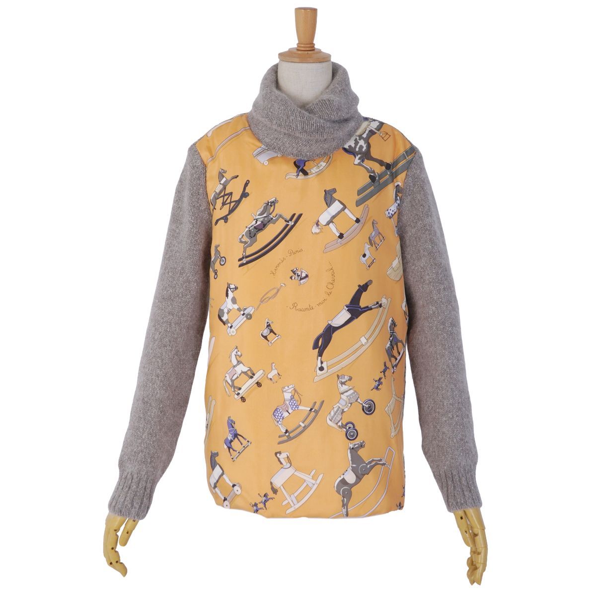 【美品】 エルメス マルジェラ期 シルク タートルネック 42 ダークグレー 美品 エルメス HERMES ニット マルジェラ期 セーター ハイネック