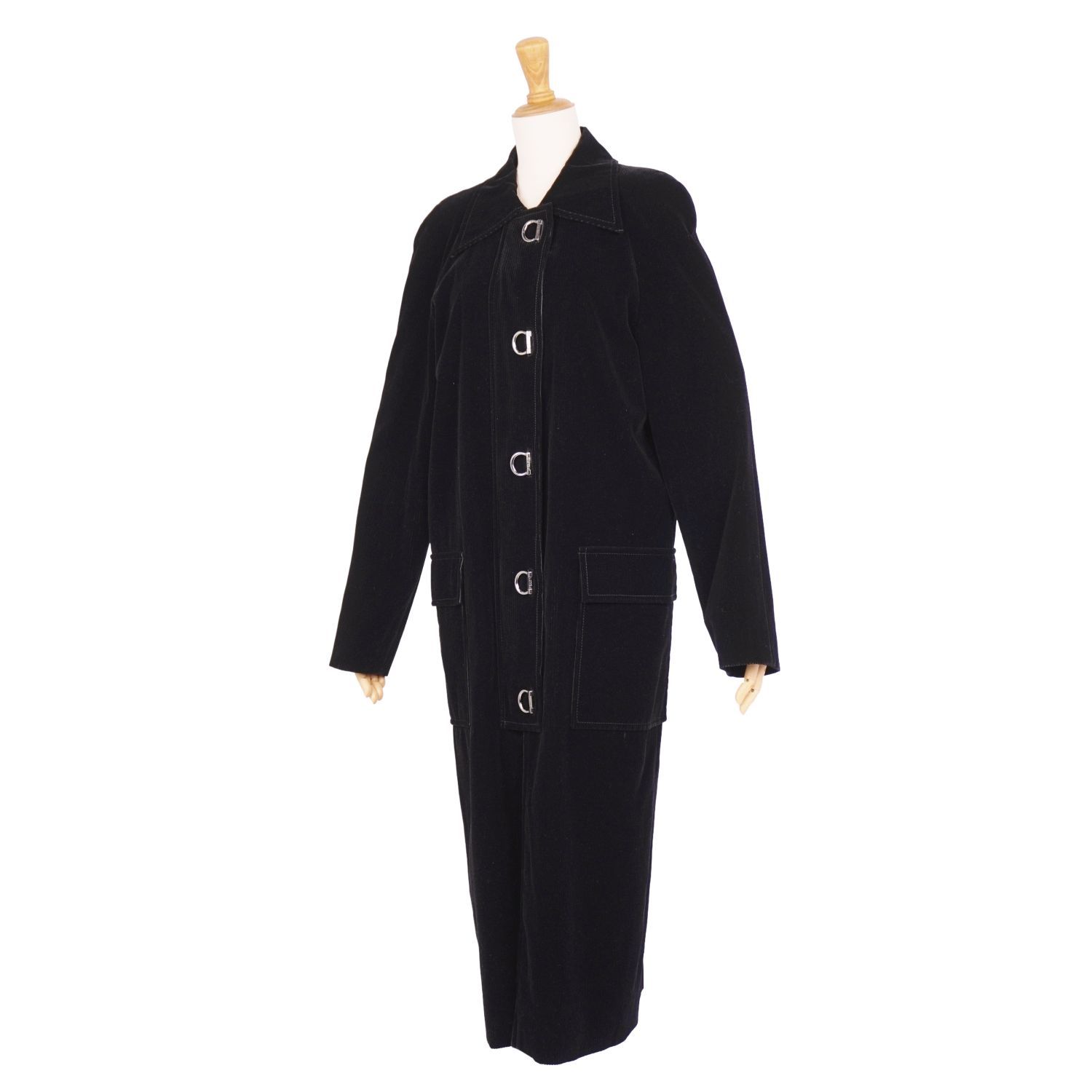 極美品 Vintage セリーヌ CELINE コート ロングコート ジップアッ