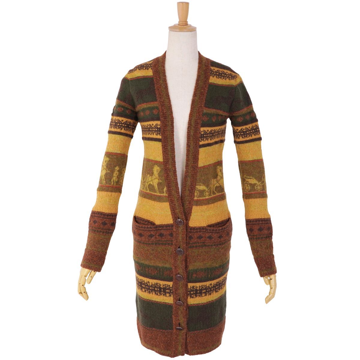 美品 エルメス HERMES カーディガン ゴルチエ期 コーディガン ニット