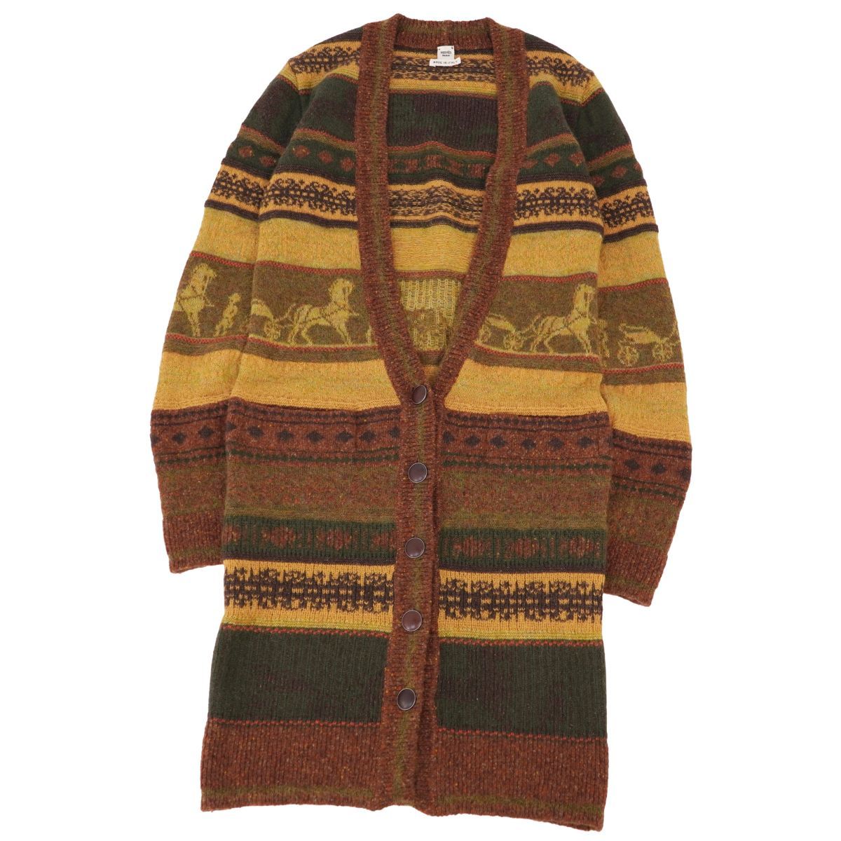 美品 エルメス HERMES カーディガン ゴルチエ期 コーディガン ニット