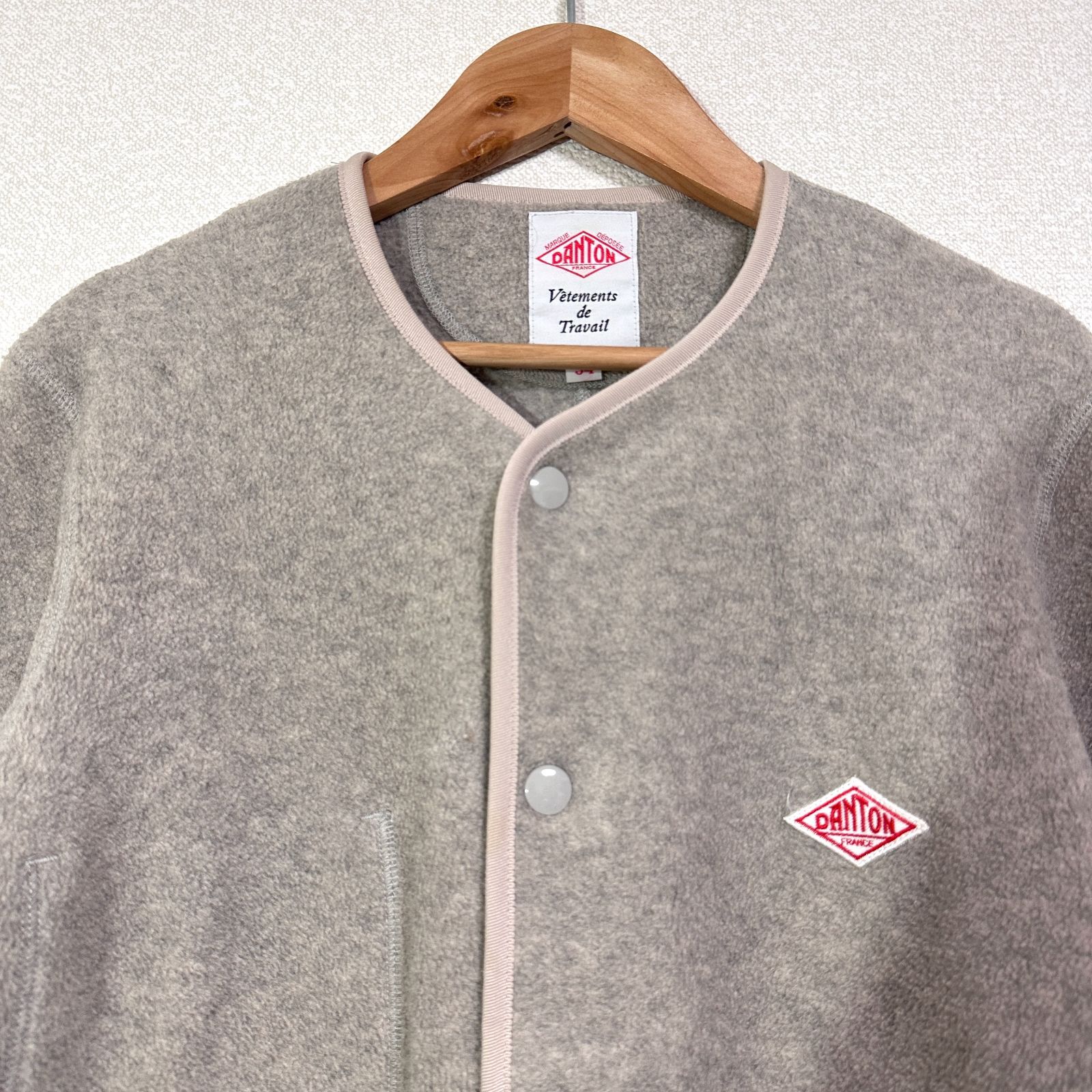【美品】DANTON ノーカラーフリースジャケット マーブル 34 新品 DANTONフリースノーカラージャケット マーブル34 - メルカリ
