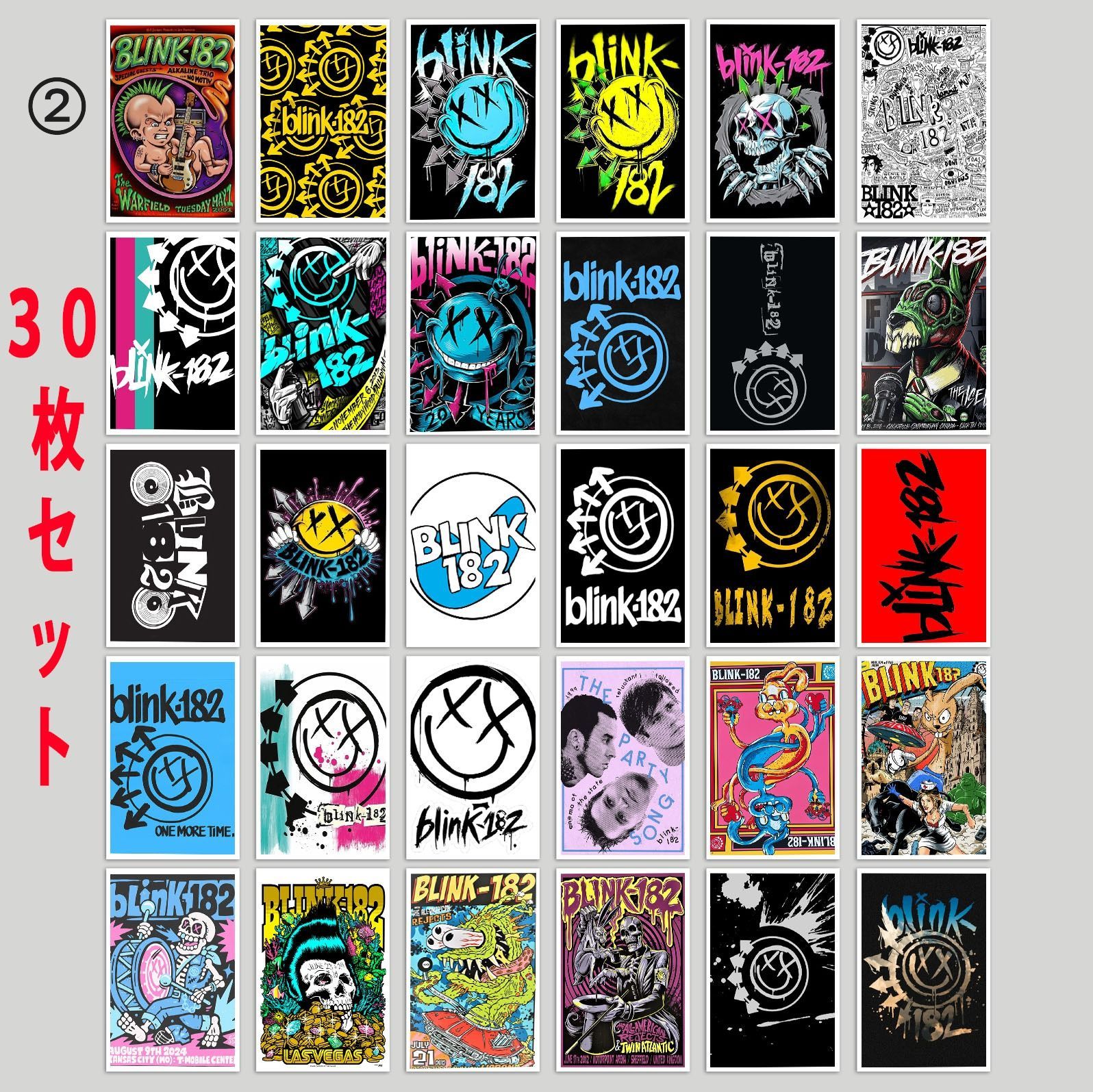 ブリンク 182 Blink-182 ステッカー 30個セット シール ミニポスター