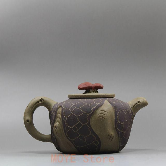 2色の霊芝を春に供紫砂壺 中国宜興 紫泥急須・茶壺・茶道具 2色の霊芝を春に供紫砂壺 中国宜興 紫泥急須・茶壺・茶道具 - メルカリ
