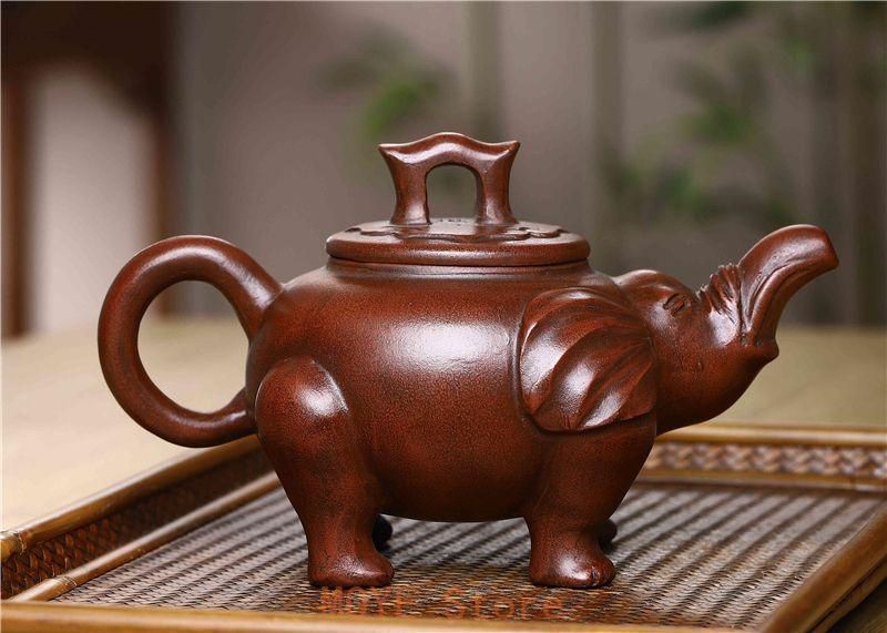 中国茶 象です壺 茶器 【公式通販】 紫砂急須・茶道具 宜興 茶壺 茶器 中国茶 象です壺 紫砂急須・茶道具 宜興 茶壺 工芸品