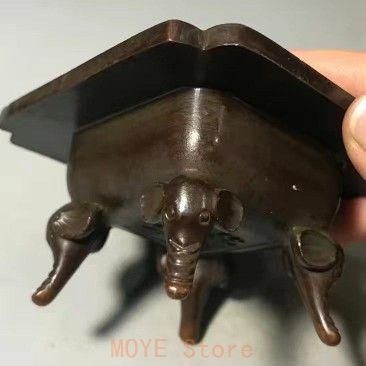 銅製四角形の香炉 香道具 装飾品 工芸品 美術品 置物 - メルカリ