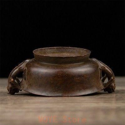 銅細工双龍耳香炉 茶道具 香道具 装飾品 工芸品 美術品 置物 - メルカリ