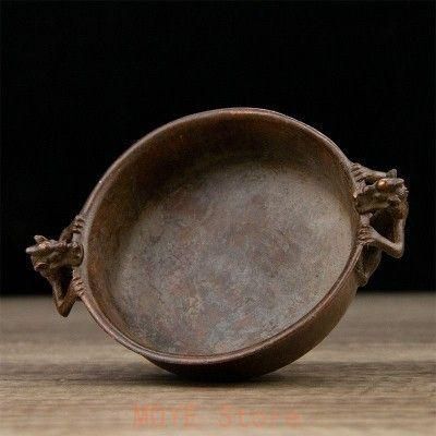 銅細工双龍耳香炉 茶道具 香道具 装飾品 工芸品 美術品 置物 - メルカリ