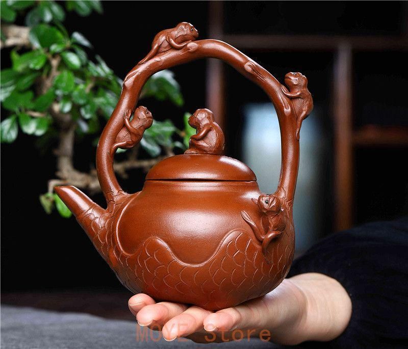 猿の壺紫砂壺 中国古美術 紫泥急須・茶壺・茶道具置物・古置物 - メルカリ