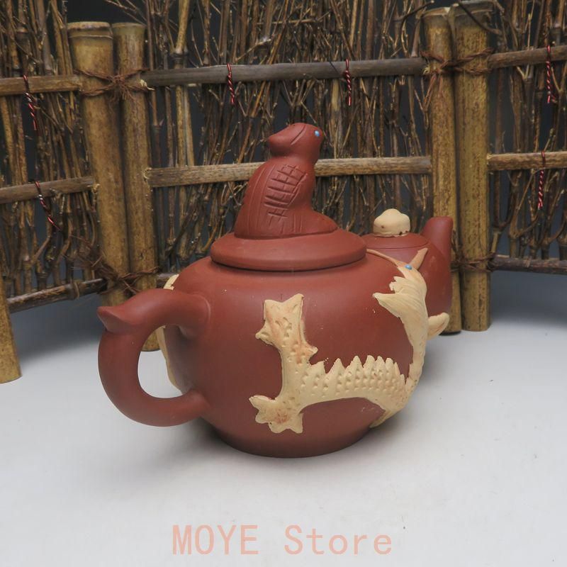 龍鳳紫砂壺 中国宜興 紫泥急須・茶壺・茶道具 - メルカリ