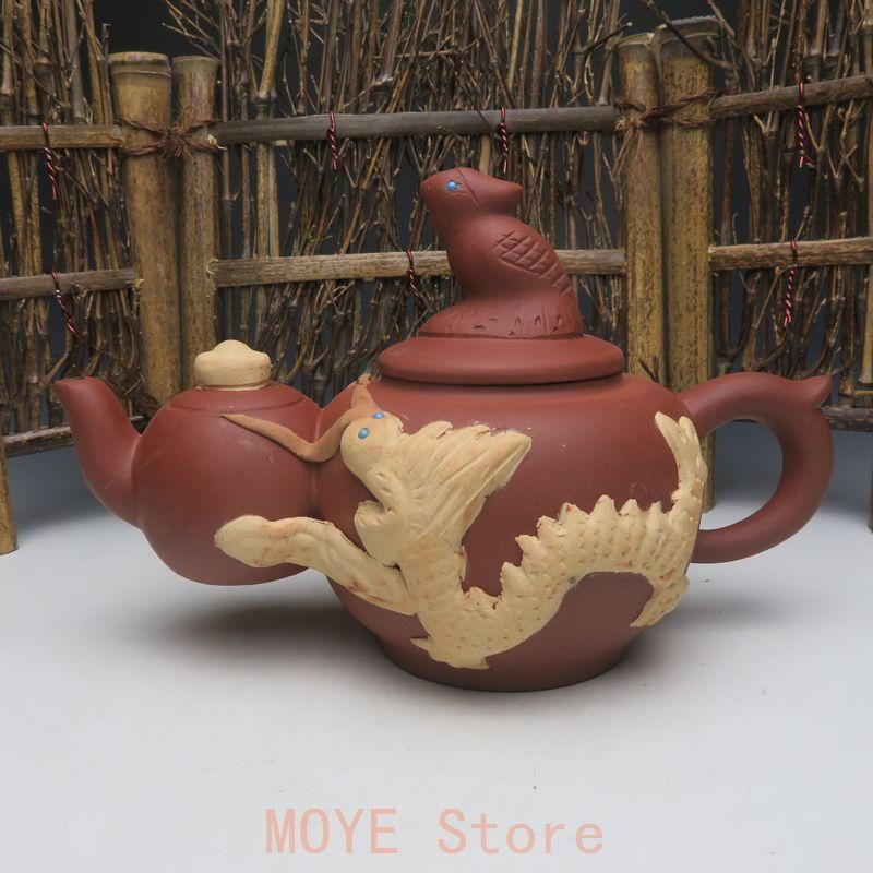 龍鳳紫砂壺  中国宜興  紫泥急須・茶壺・茶道具 龍鳳紫砂壺 中国宜興 紫泥急須・茶壺・茶道具 - メルカリ