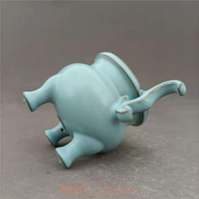 両耳如意尊三本足香炉 香道具 公式 装飾品 現代工芸品 美術品 置物