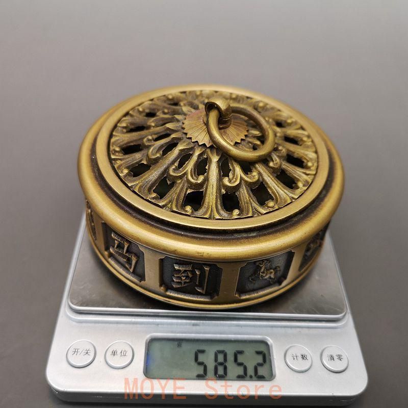 銅細工 円香炉馬到成功香炉 香道具 装飾品 工芸品 美術品 置物 - メルカリ