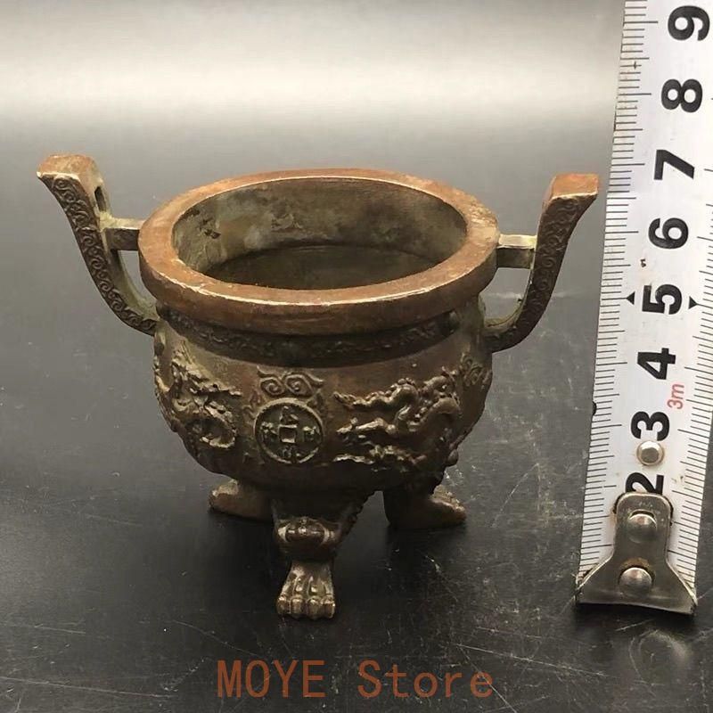 銅器 銅鼎 双龍香炉 三足炉 茶道具 香道具 工芸品 置物 - メルカリ