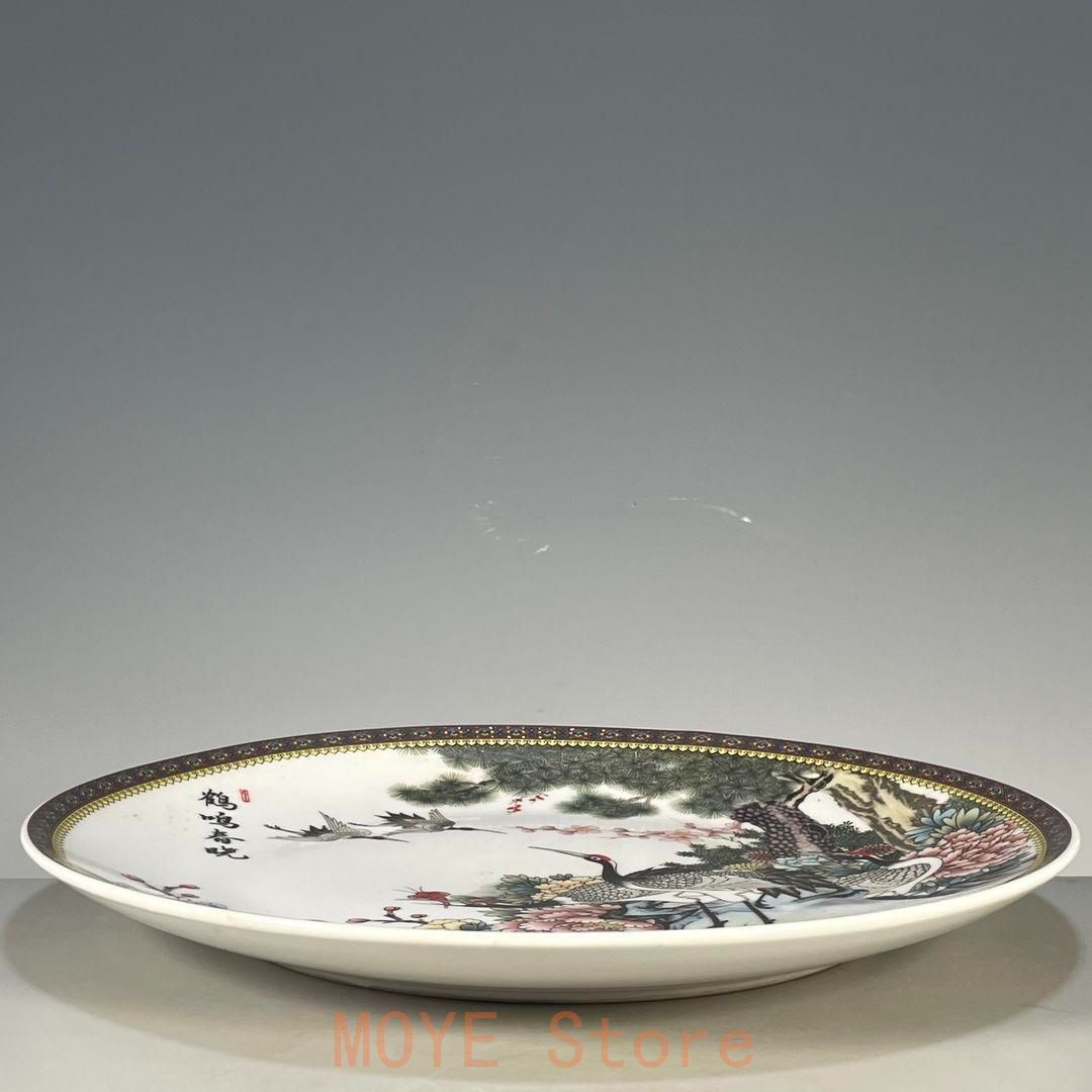 緑地パステル人物松鶴将軍缶 景徳鎮 陶磁器 装飾品 現代工芸品 美術品 置物 緑地パステル人物松鶴将軍缶 景徳鎮 陶磁器 装飾品 現代工芸品 美術品