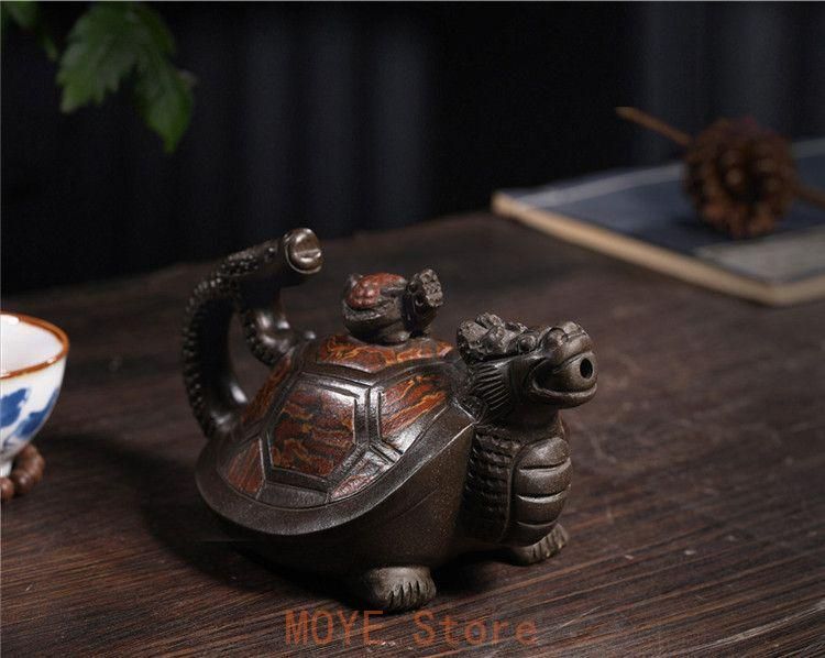 龍亀壺 紫泥急須・茶壺・茶道具置物・古置物 龍亀壺 紫泥急須・茶壺・茶道具置物・古置物 - メルカリ