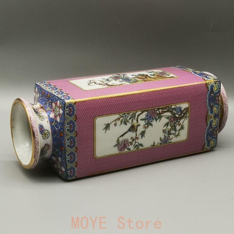 雍正粉彩花鳥天円地方花瓶 景徳鎮 陶磁器 装飾品 現代工芸品 美術品 置物 雍正粉彩花鳥天円地方花瓶 景徳鎮 陶磁器 装飾品 現代工芸品 美術品