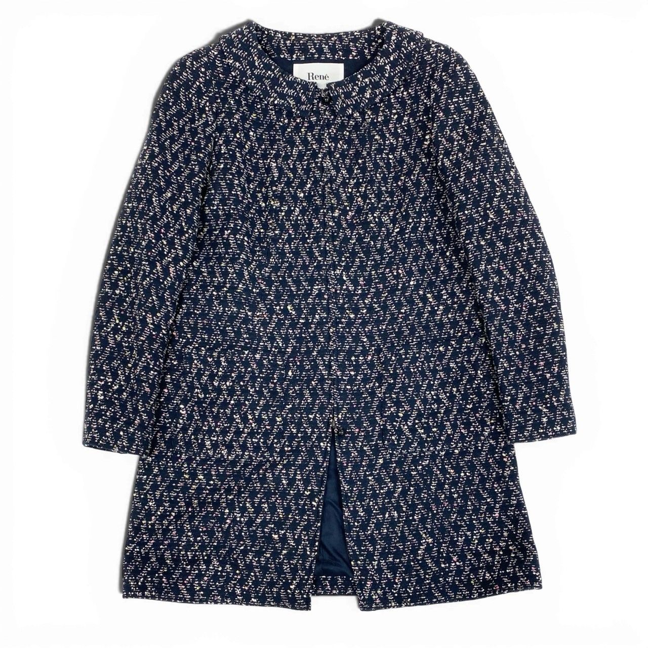 13l27《美品》 Rene ルネ ツイードコート ロングコート ジップアップ