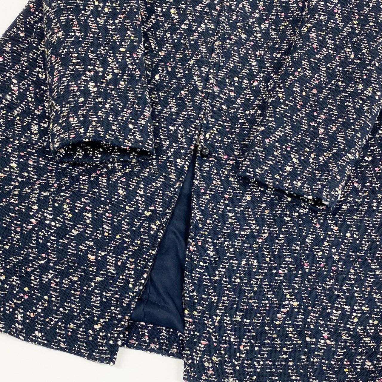 13l27《美品》 Rene ルネ ツイードコート ロングコート ジップアップ