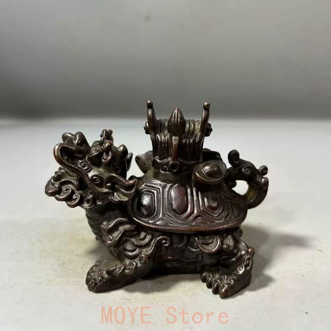 銅製 香炉 官帽亀 竜亀 風水炉 茶道具 香道具 工芸品 置物 - メルカリ