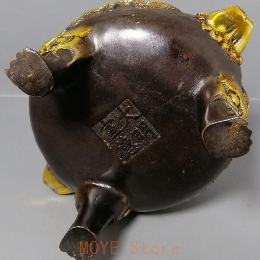 双龍戯珠香炉 銅器 文房具 茶道具 重厚 極細工 工芸品 美術品 置物 双龍戯珠香炉 銅製 香道具 装飾品 工芸品 美術品 置物 - メルカリ
