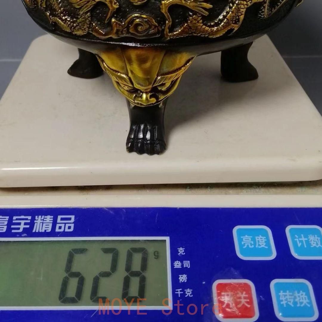 双龍戯珠香炉 銅製 香道具 装飾品 工芸品 美術品 置物 - メルカリ