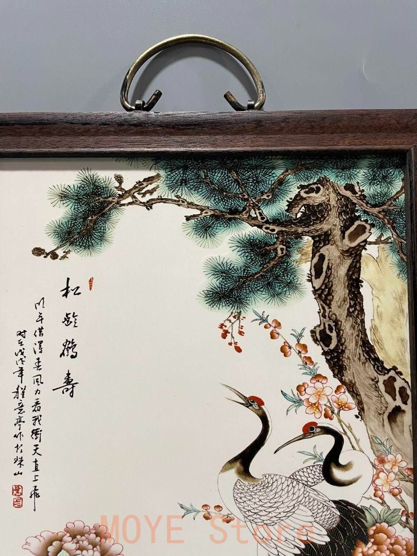 美品　鶴の陶板画 美品 鶴の陶板画