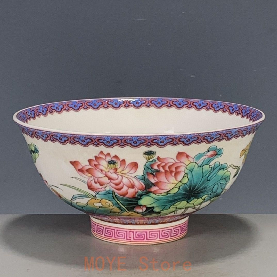 清代の乾隆 粉彩蓮花碗 景徳鎮 陶磁器 現代工芸品 美術品 置物 - メルカリ